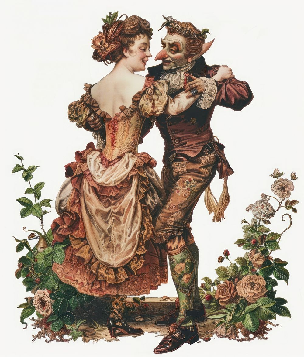 Weird victorian painting romantic.