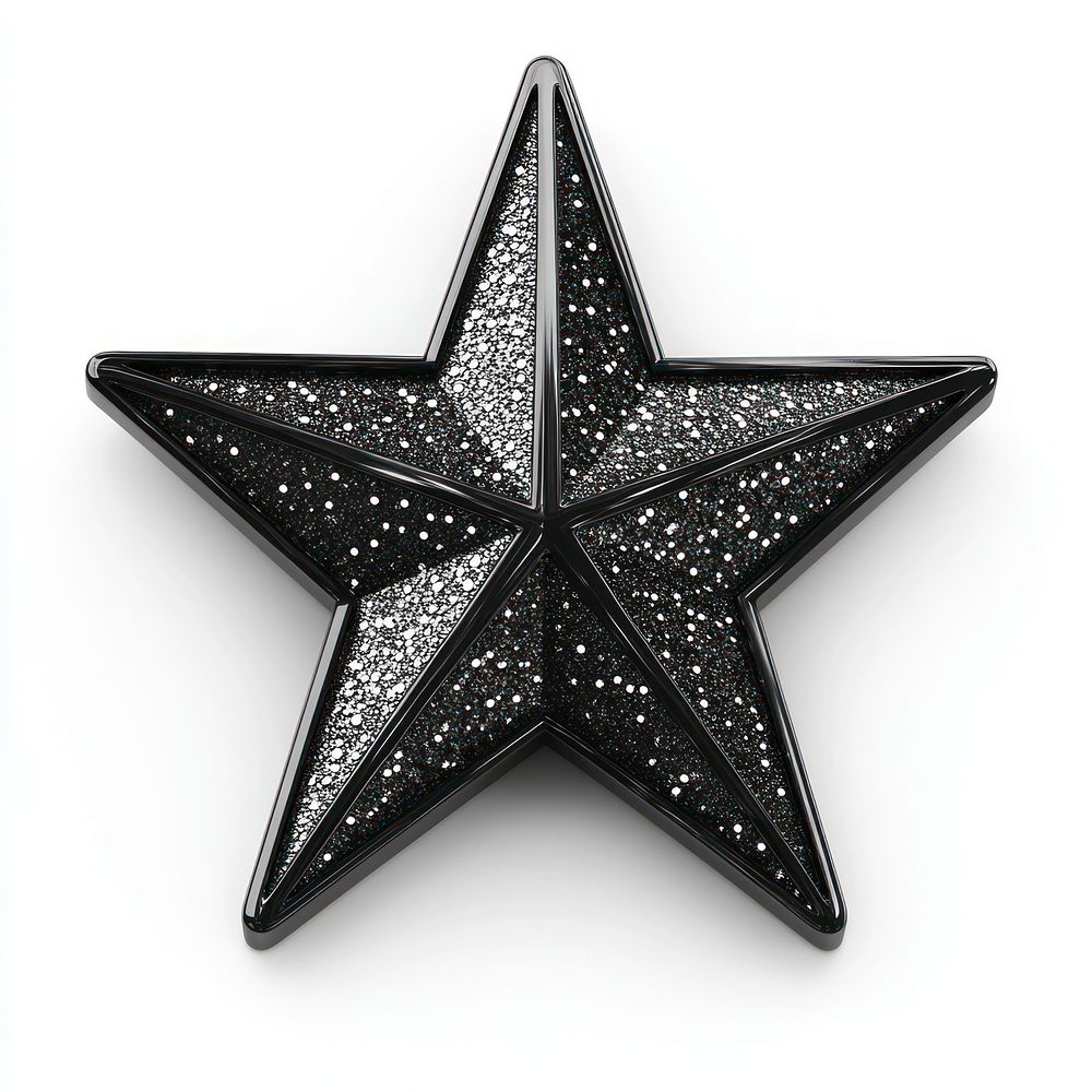 Black-Silver Star illustration design black.