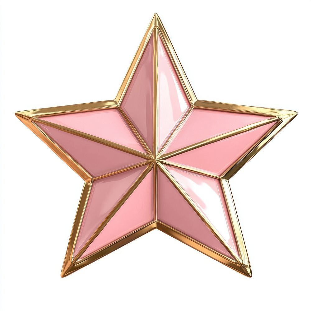 Pink-Gold Star illustration modern design.