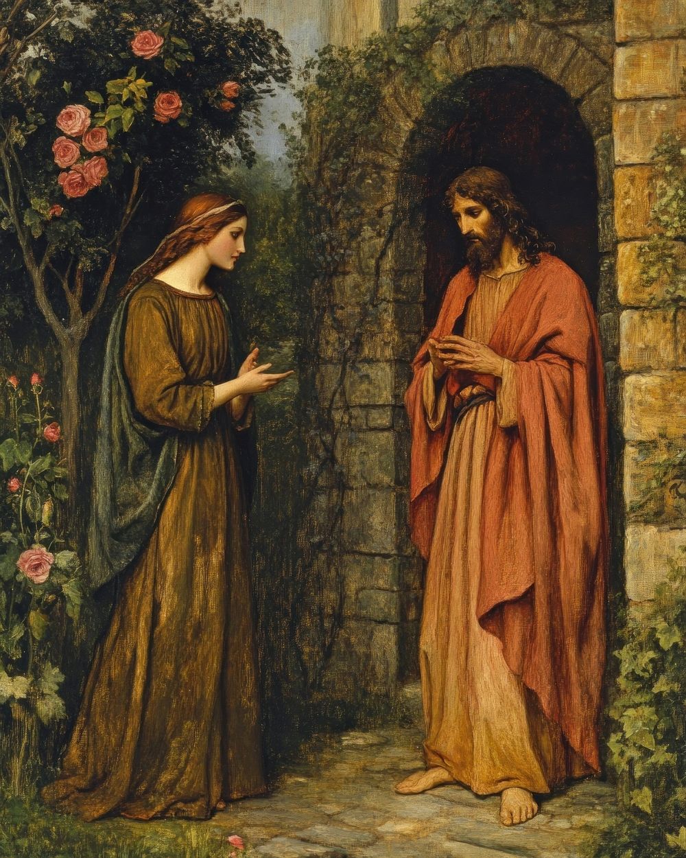 Jesus appearing to Mary Magdalene painting jesus art.