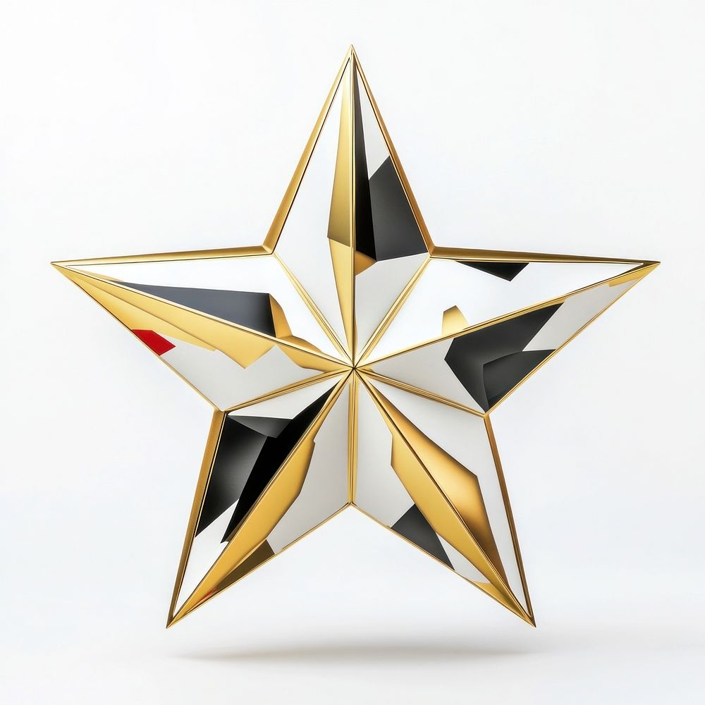 Christmas star geometric modern gold.