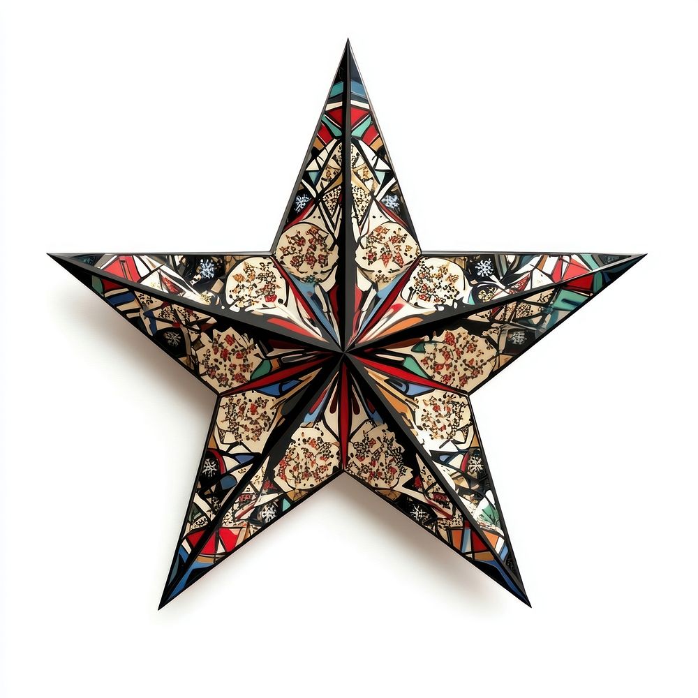 Christmas star geometric intricate pattern.