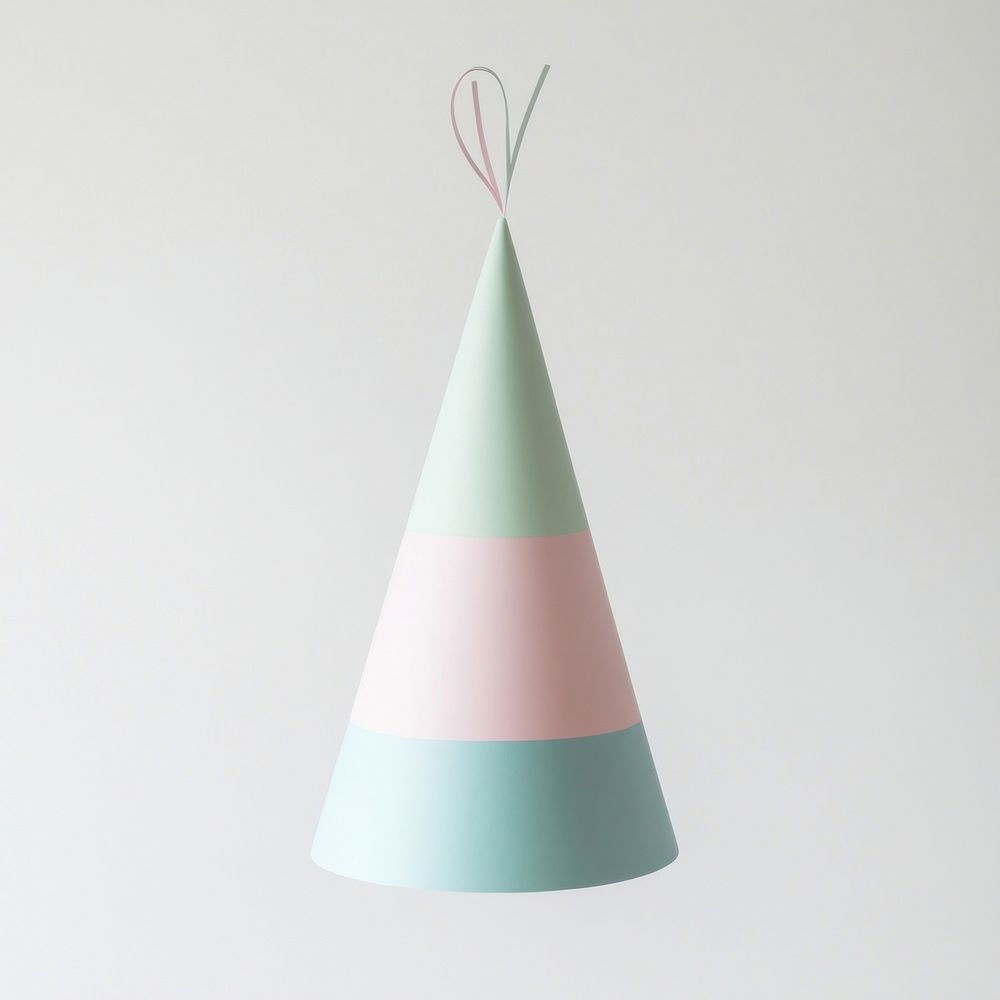 Party hat simple pastel colors.