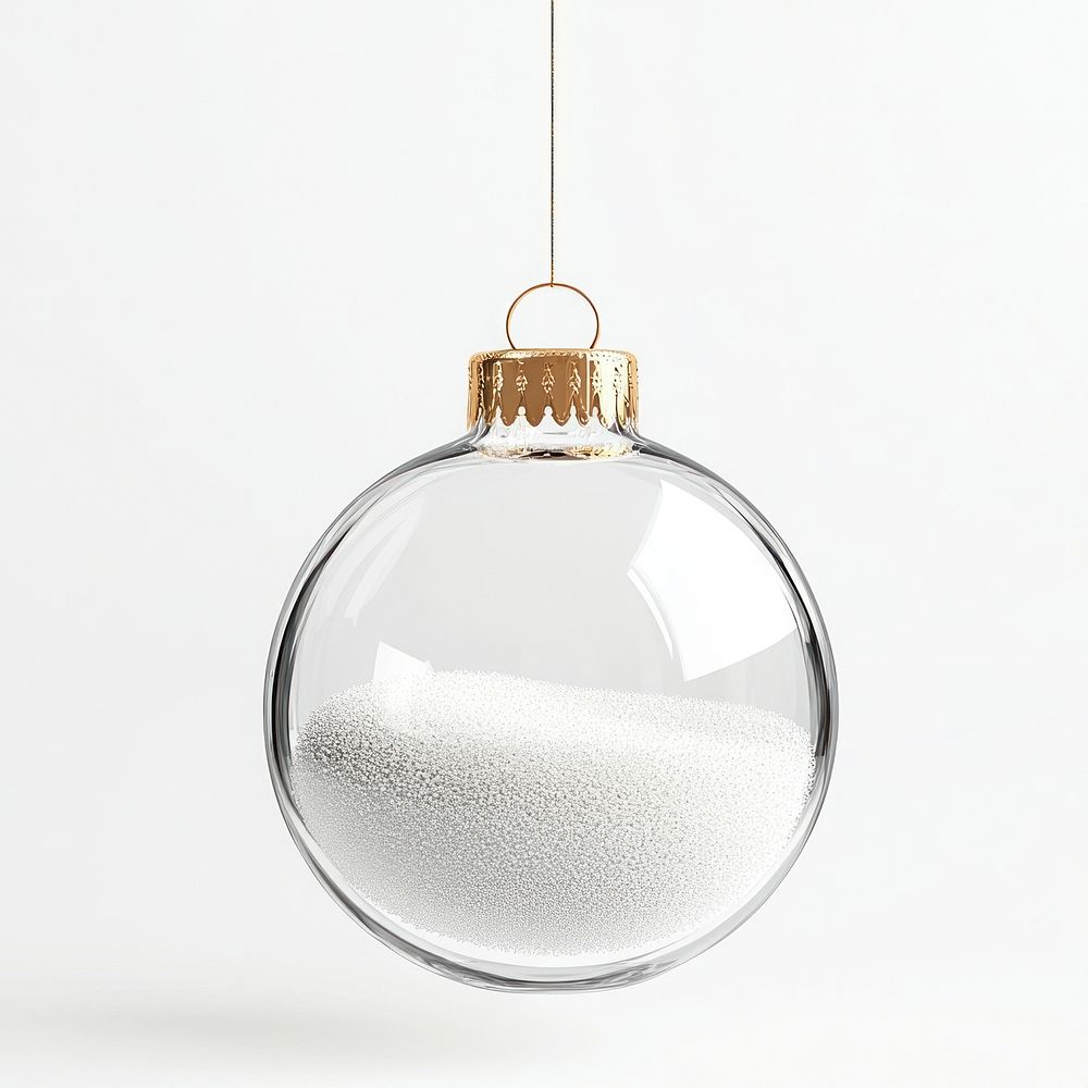 Glass baubles transparent decoration christmas.