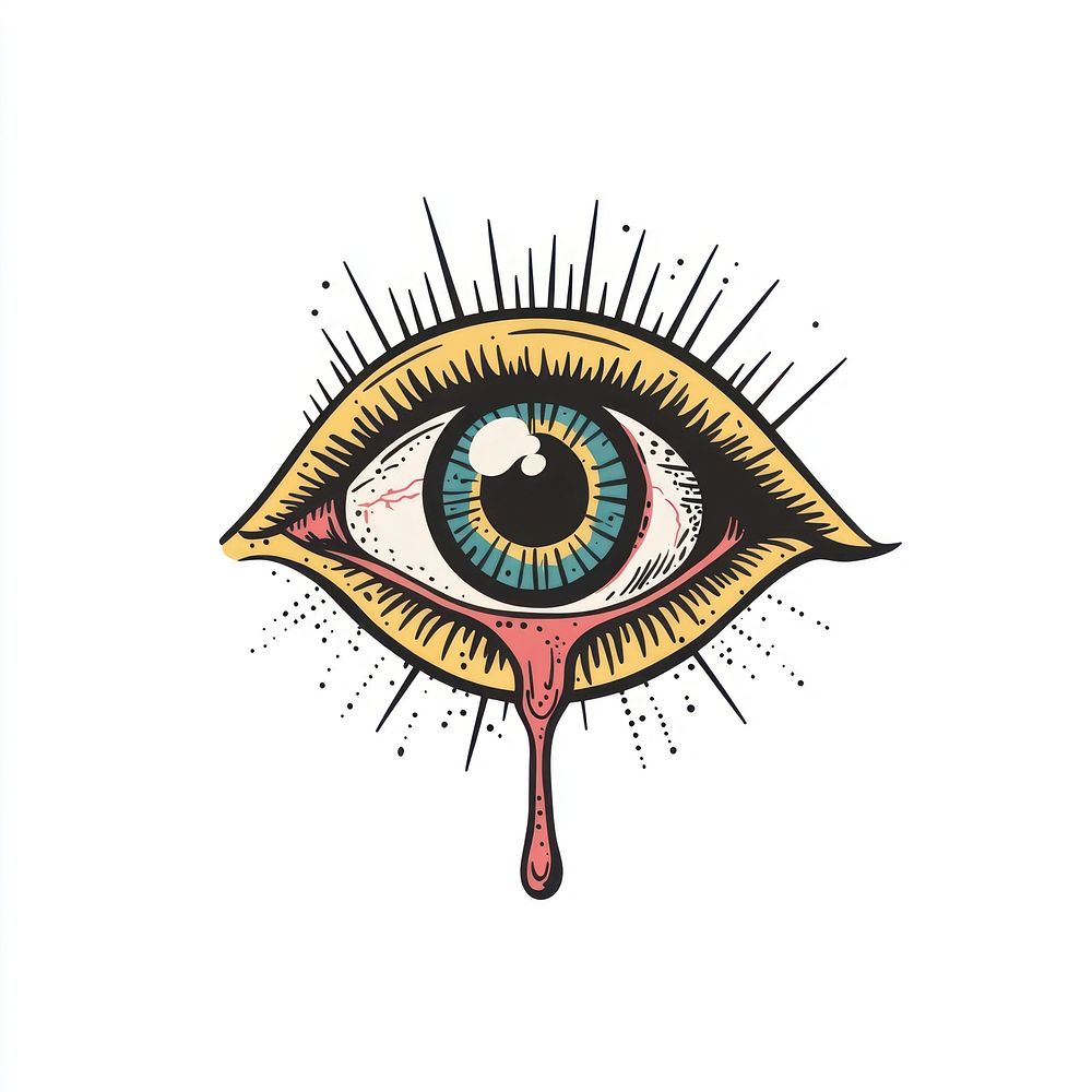 Eye and tear art illustration design.