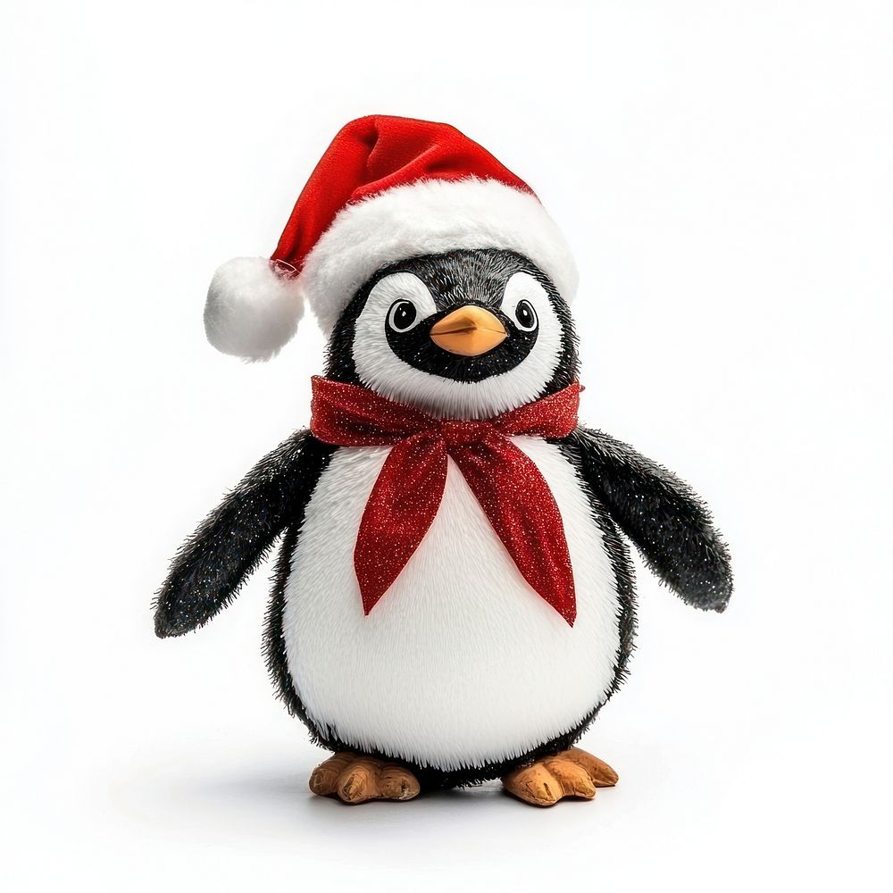 Real penguin ornament christmas theme decoration.