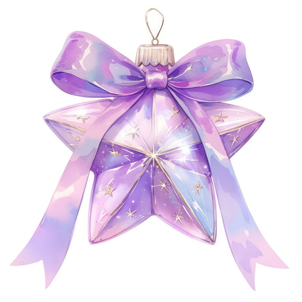 Purple coquette Star Ornament ornament pastel colors.