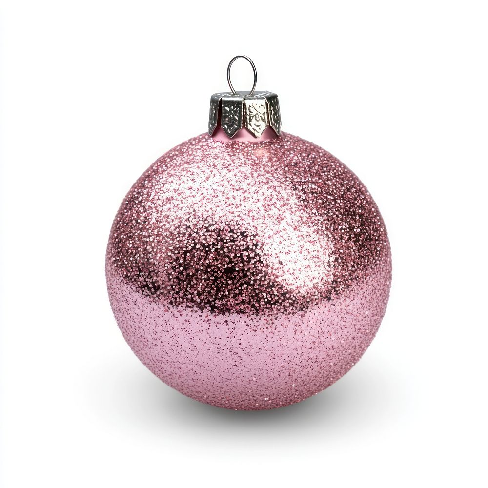 Pink glitter ornament christmas accessories decoration.