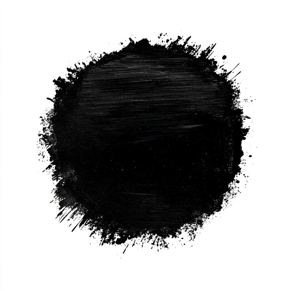 Dirt brush splatter black ink.