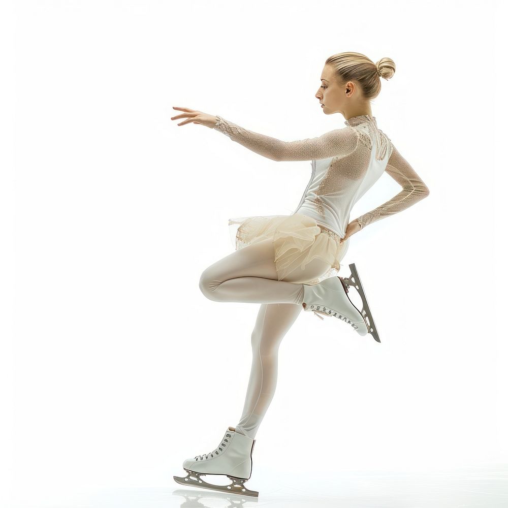 Figure skating woman female ballet white.