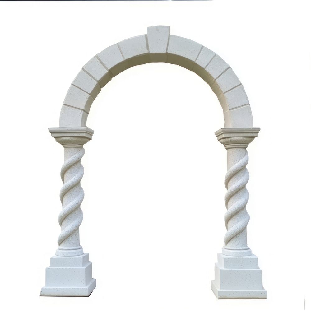 Rectangular arch architecture elegant columns.