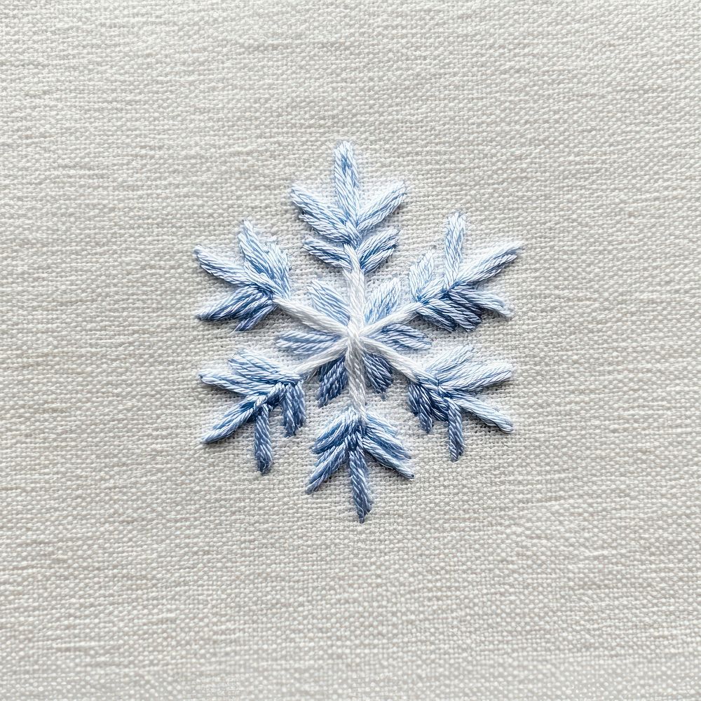 Snow flake embroidery snowflake pattern.