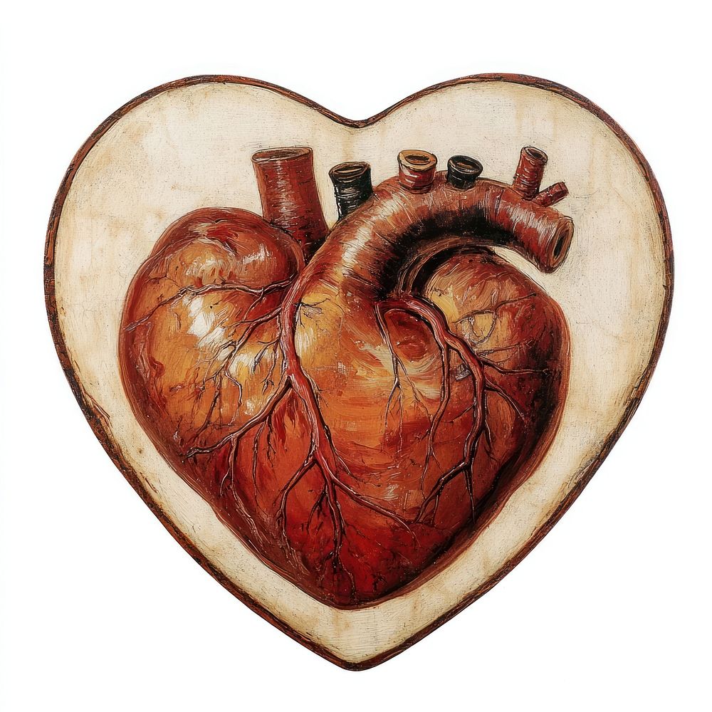 A heart vintage illustration accessories.