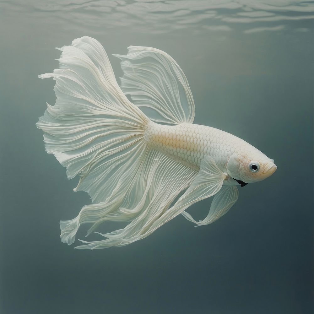 Siamese fighting fish photography graceful swimming.