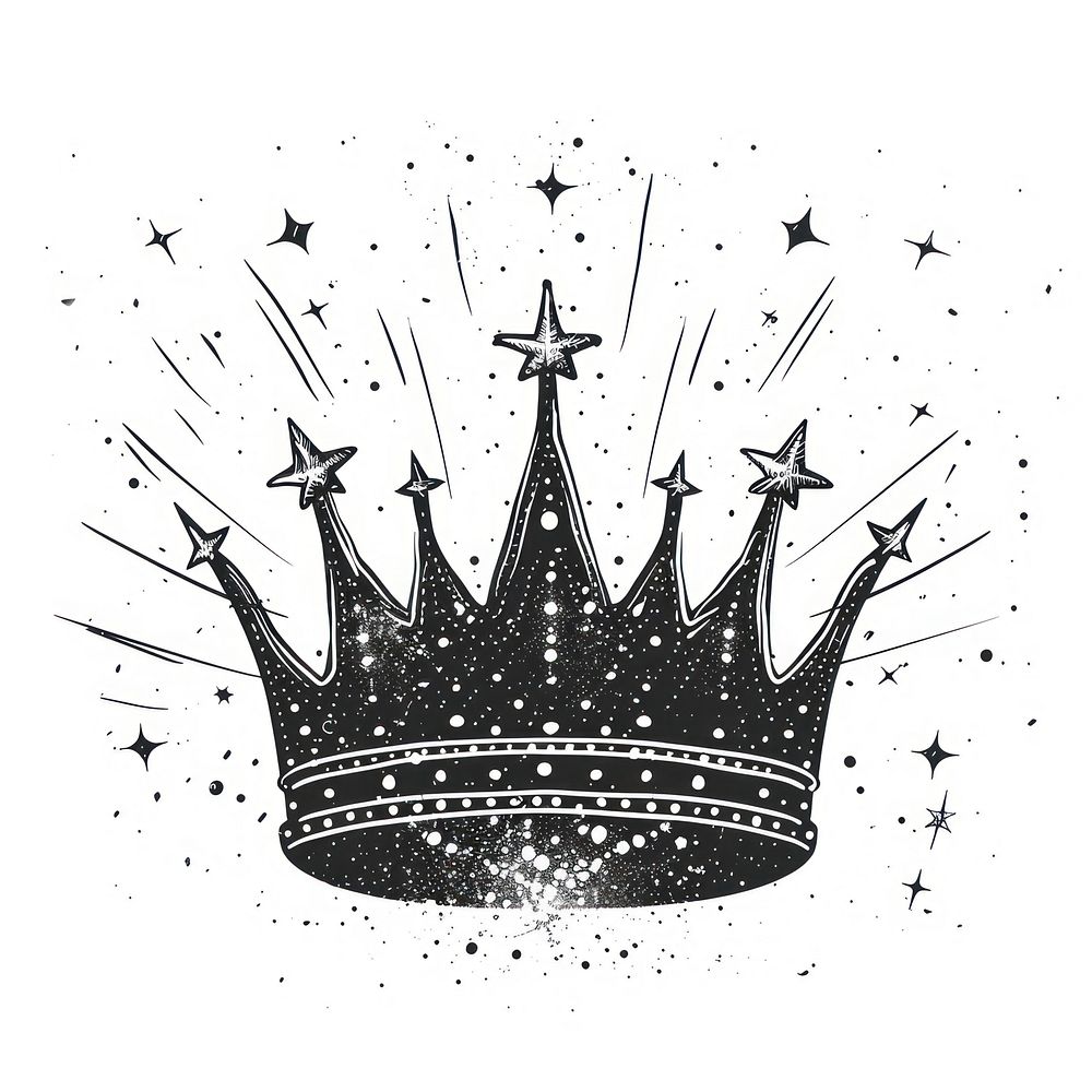 Crown illustration stars white.