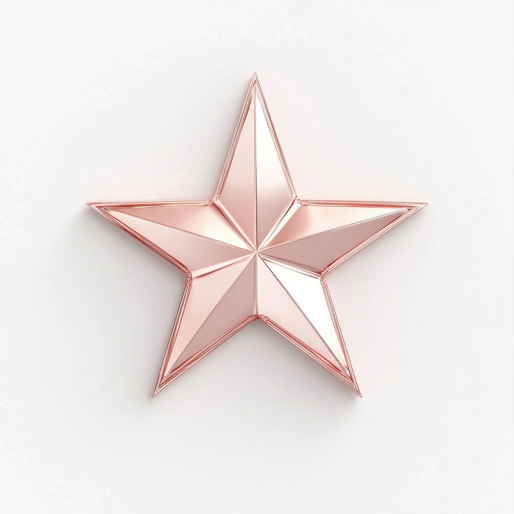 Rose gold star rose illustration chandelier.