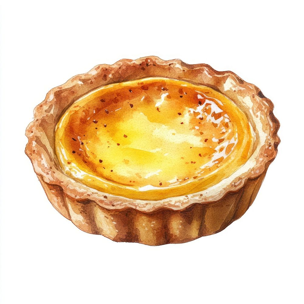 Hokkaido cheese tart dessert illustration custard.