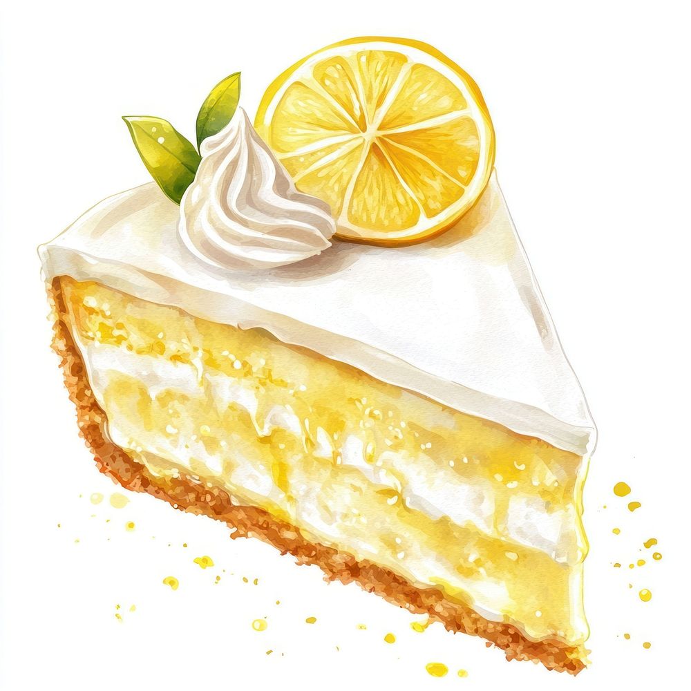 Lemon cake dessert lemon illustration.