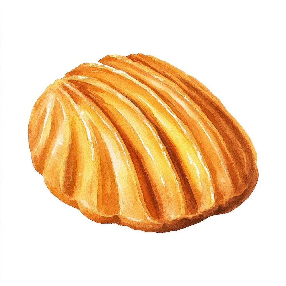 Madeleine pastry illustration watercolor.