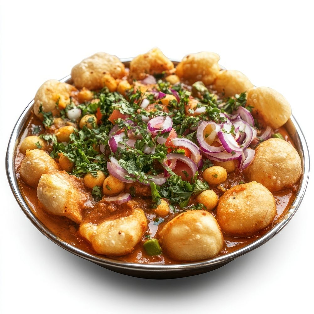 Chaat food dish indian.