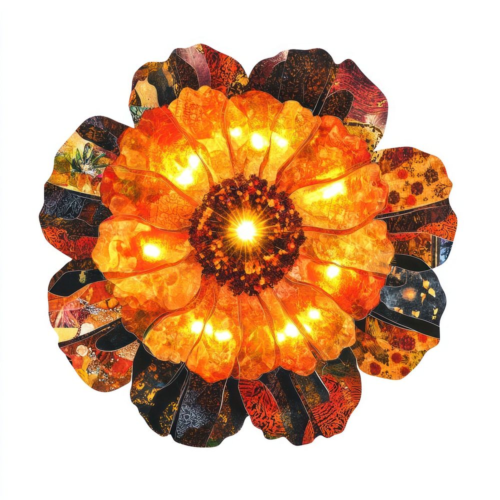 Flower Collage Diwali marigold illustration pattern flower.