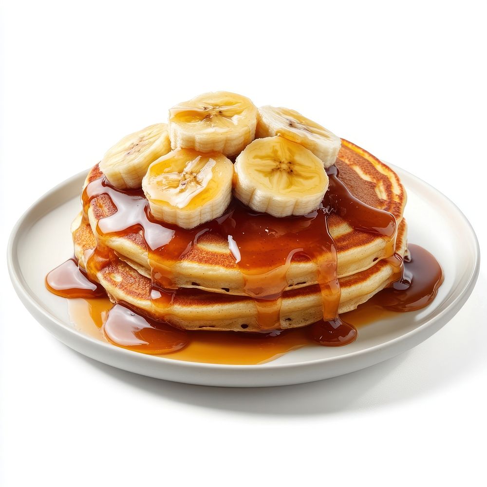 Banana Pancake pancake banana slices.