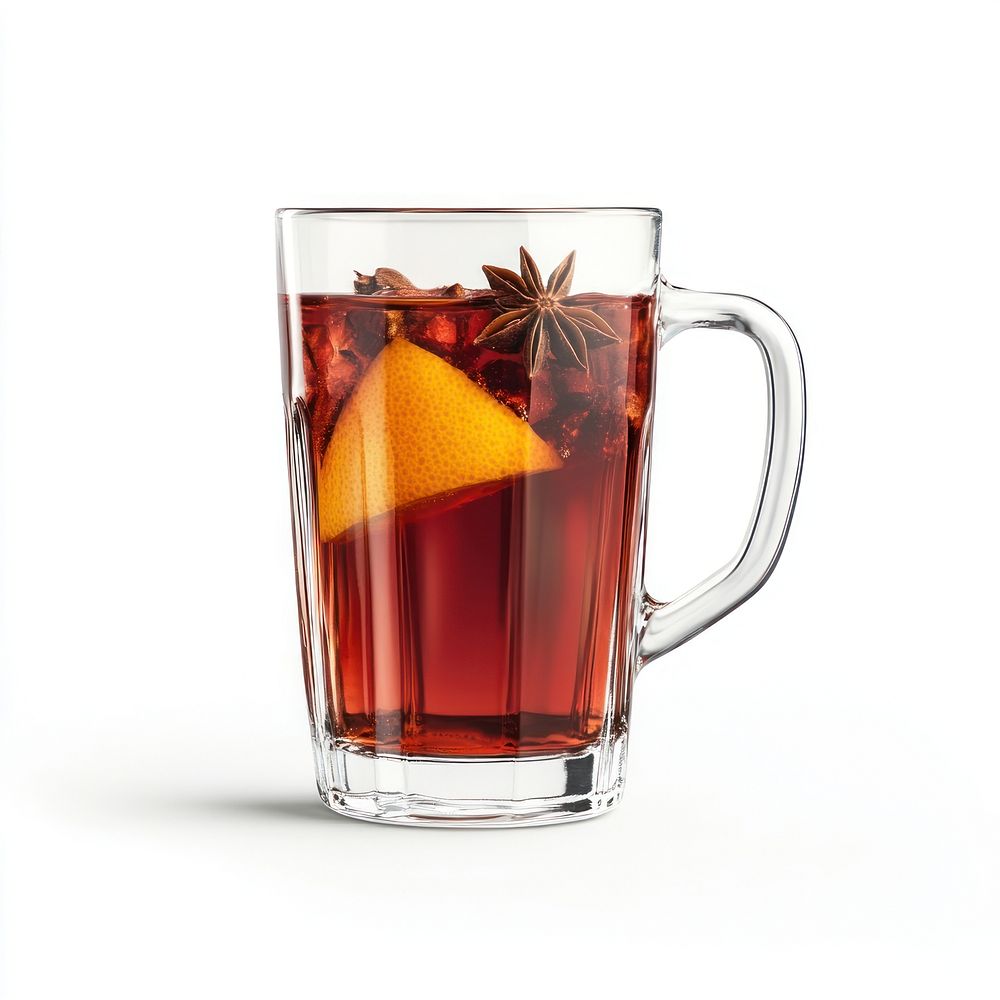 Christmas Red Mulled wine glass beverage orange.