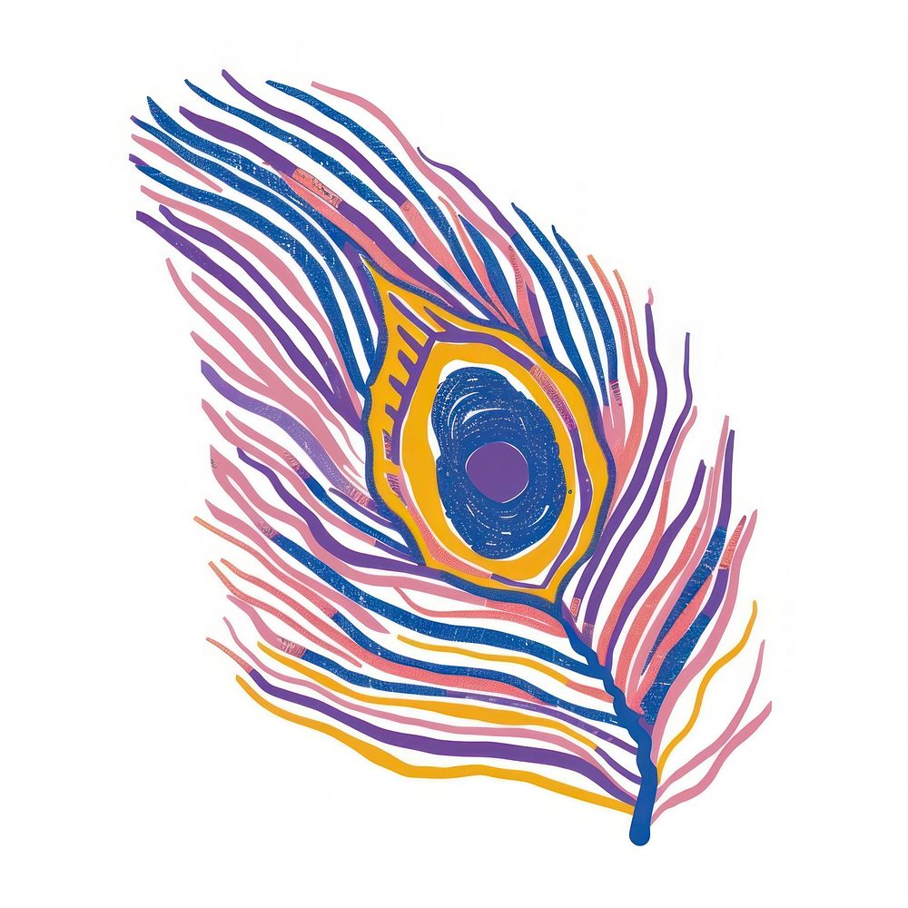 Illustration feather peacock art.