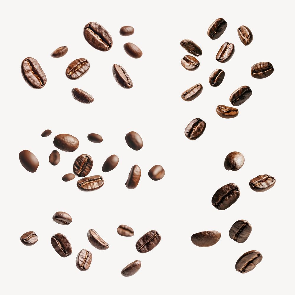 coffee beans floatings