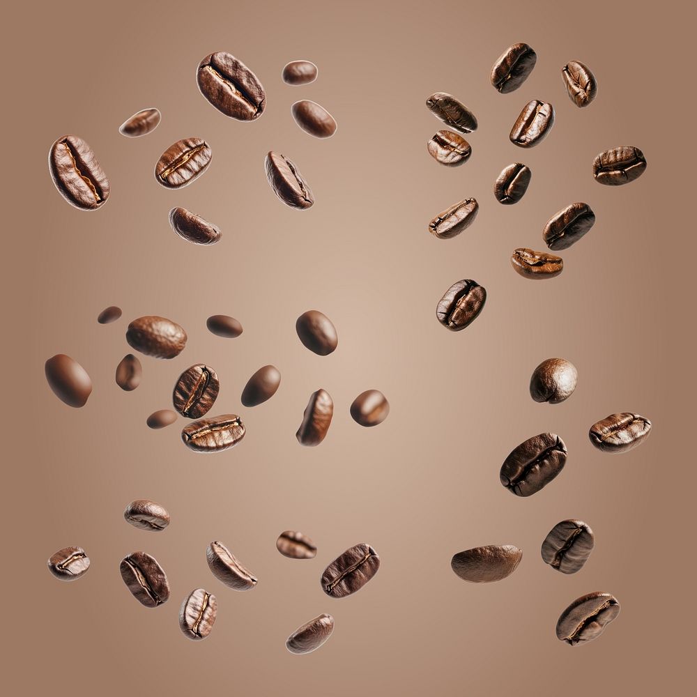 coffee beans floatings