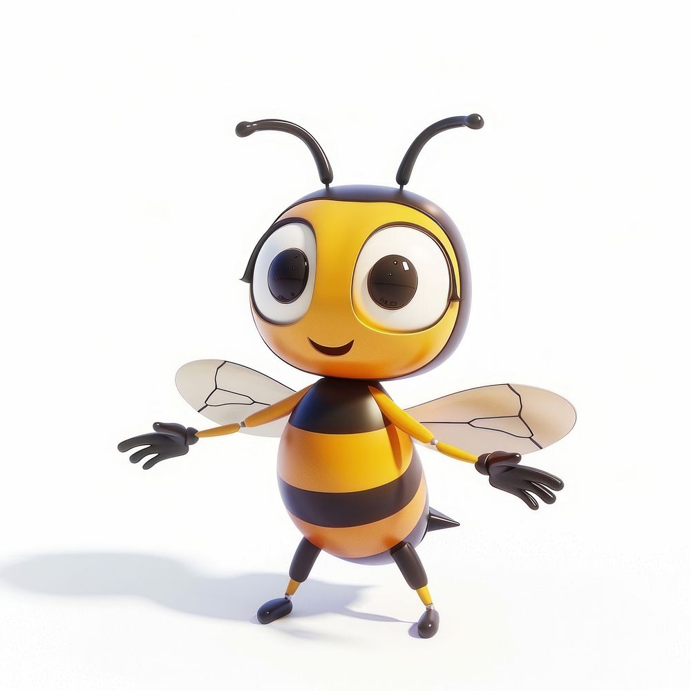 3d bee character cartoon insect cute.