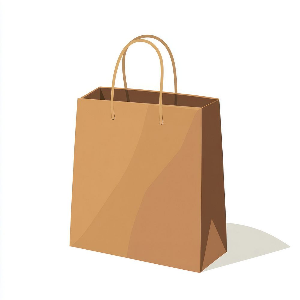 Brown paper bag illustration minimalist simple.