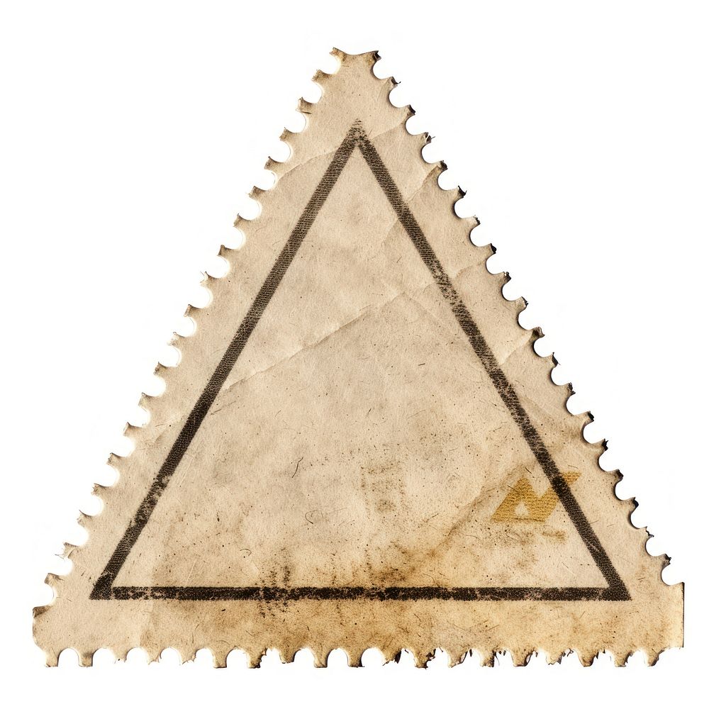 Blank empty stamp triangle shape postage stamp.