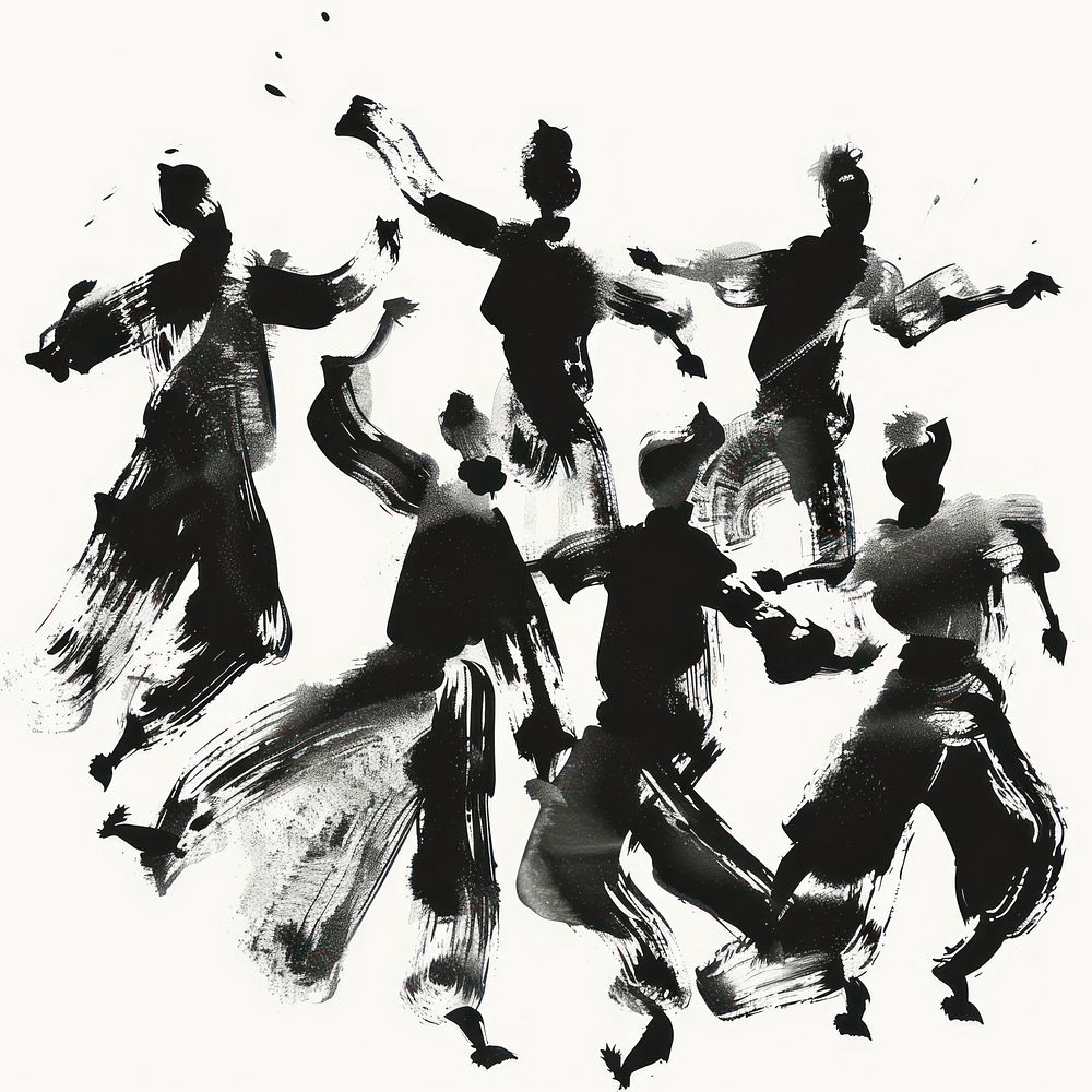 People dancing silhouettes person dance.