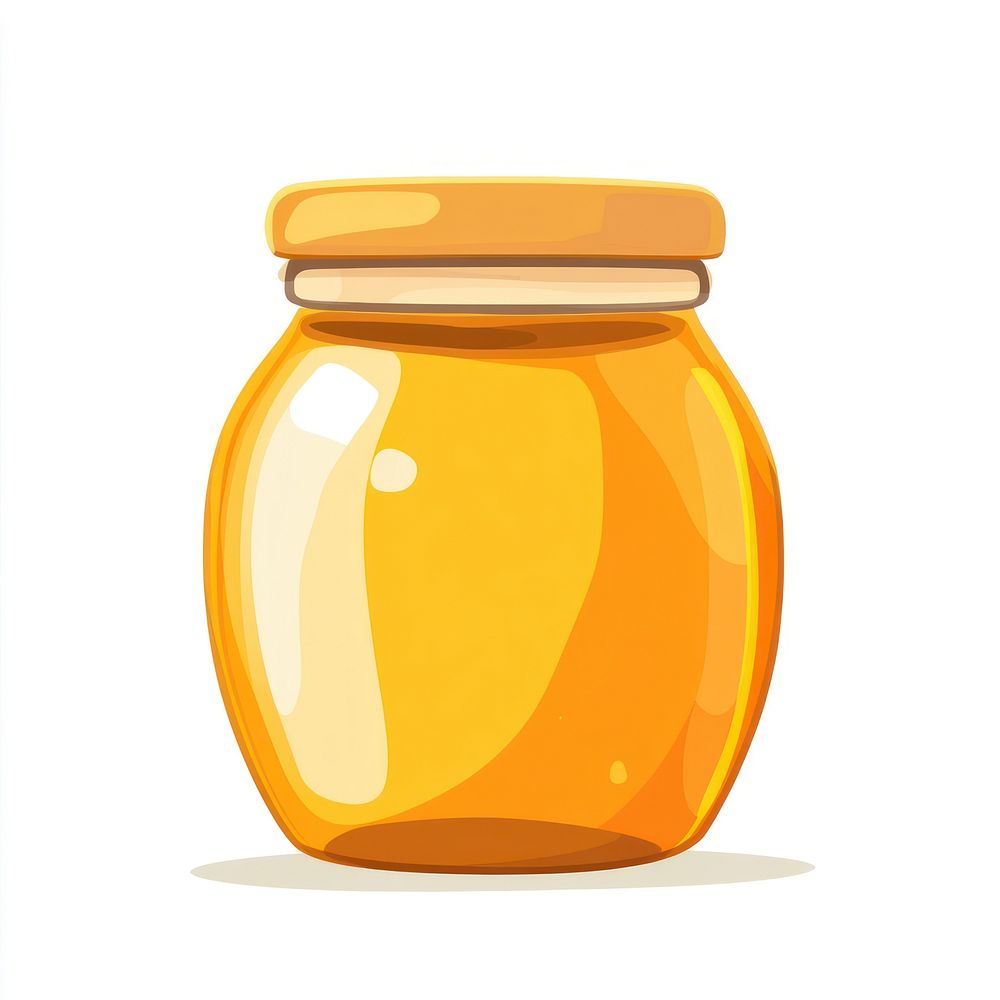 Honey jar illustration food ingredient.