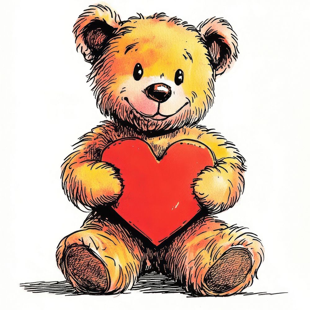 Valentines Teddy Bear bear illustration teddy.