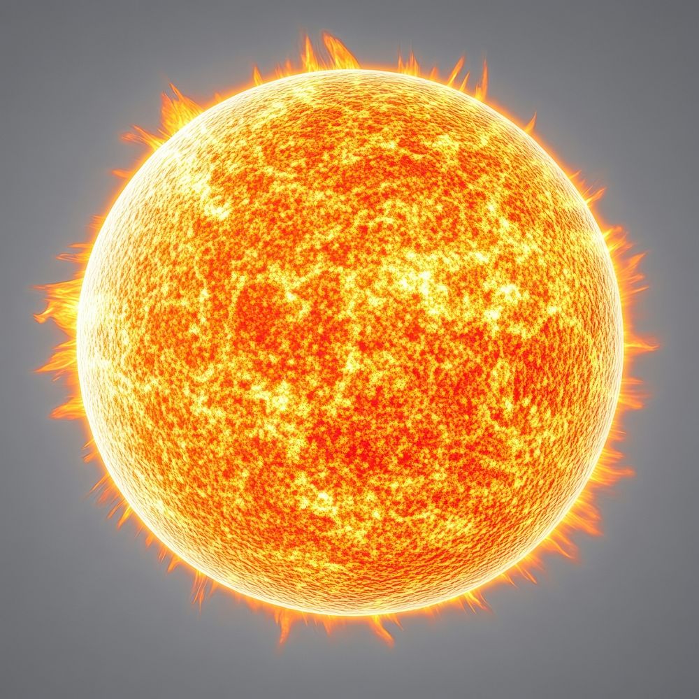 A round sun astronomy illustration outdoors.