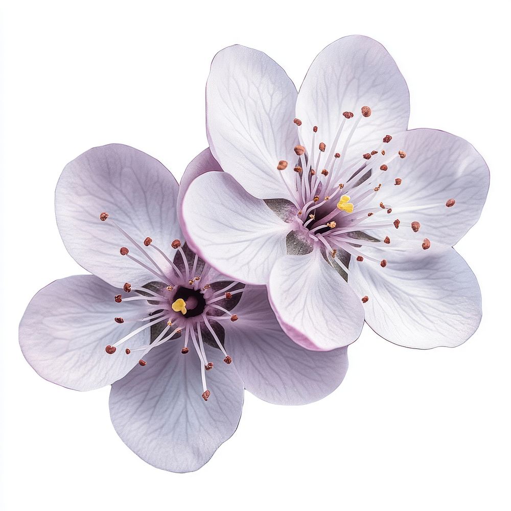 Plum flowers blossoms petals white.