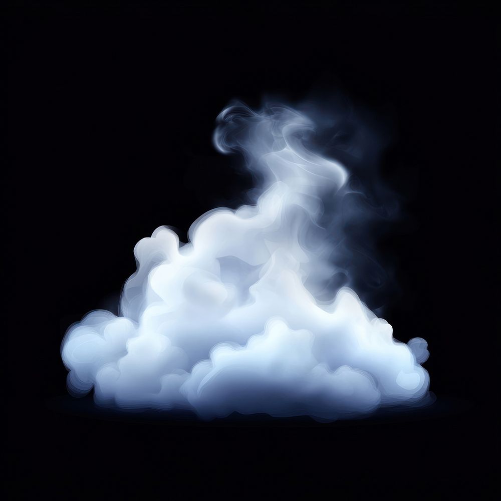 White cloud background smoke illustration.