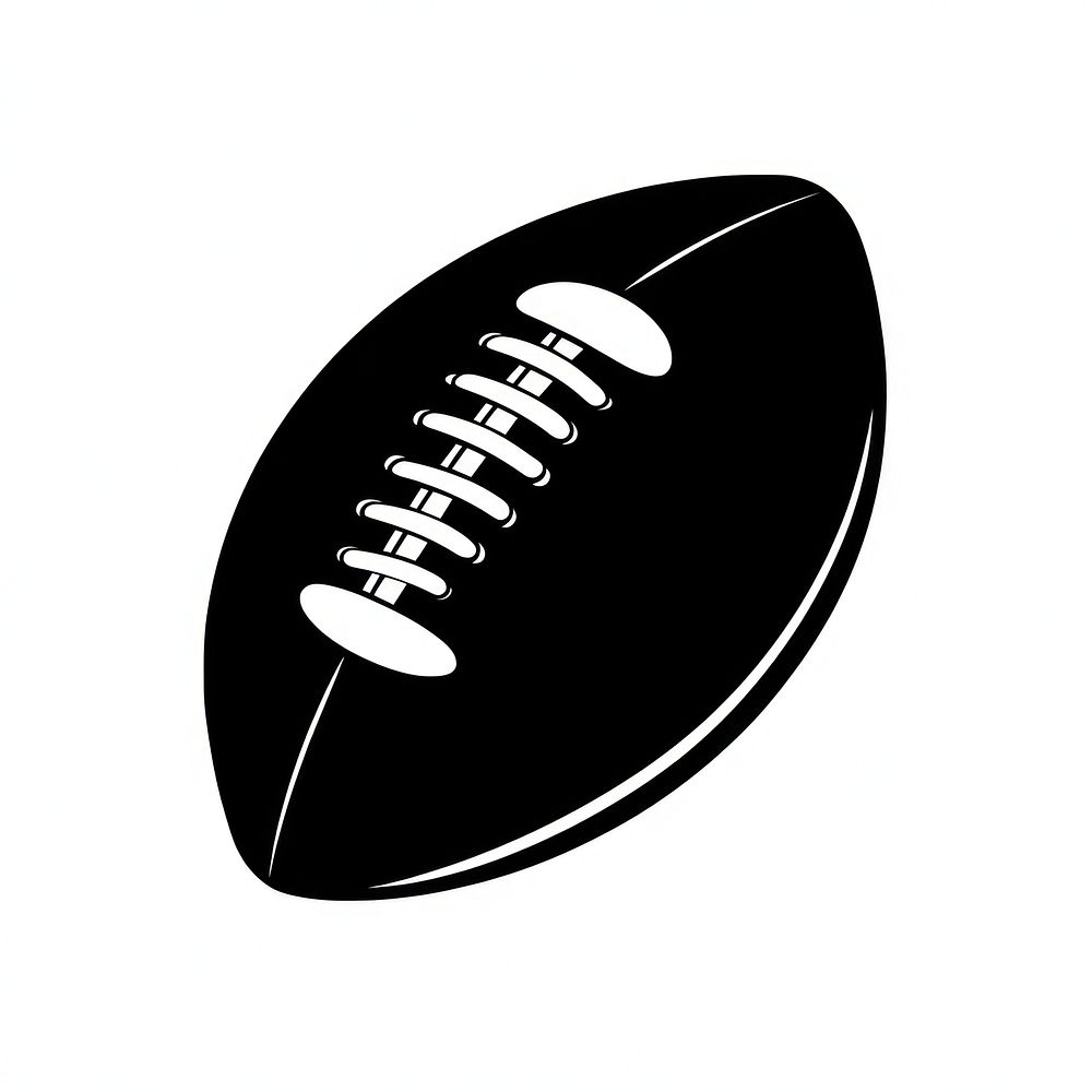 American football minimalist sports black.