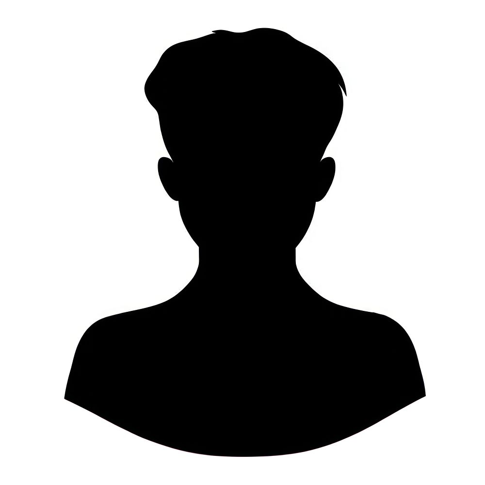 Silhouettes man avatar icon head illustration person.