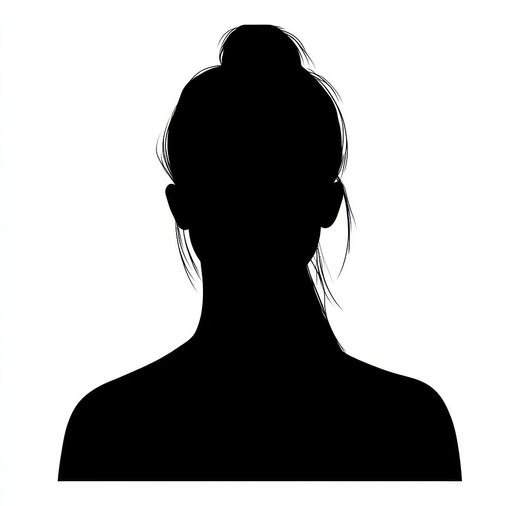 People avatar silhouette portrait outline.