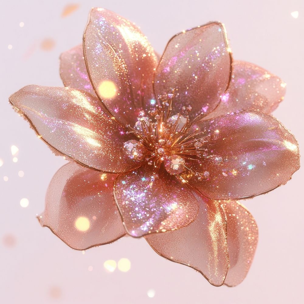 Sparkle flower illustration accessories shimmering.