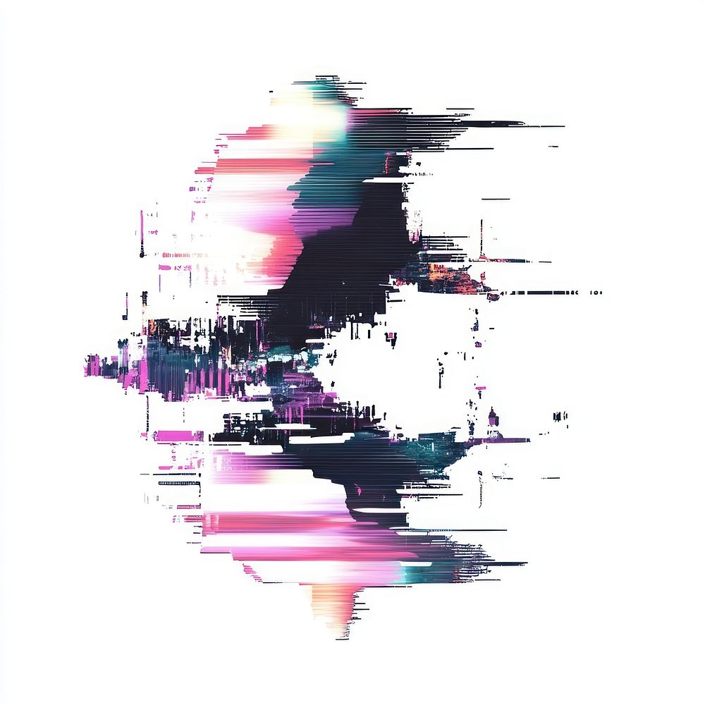 Glitch computer screen error graphics abstract art.