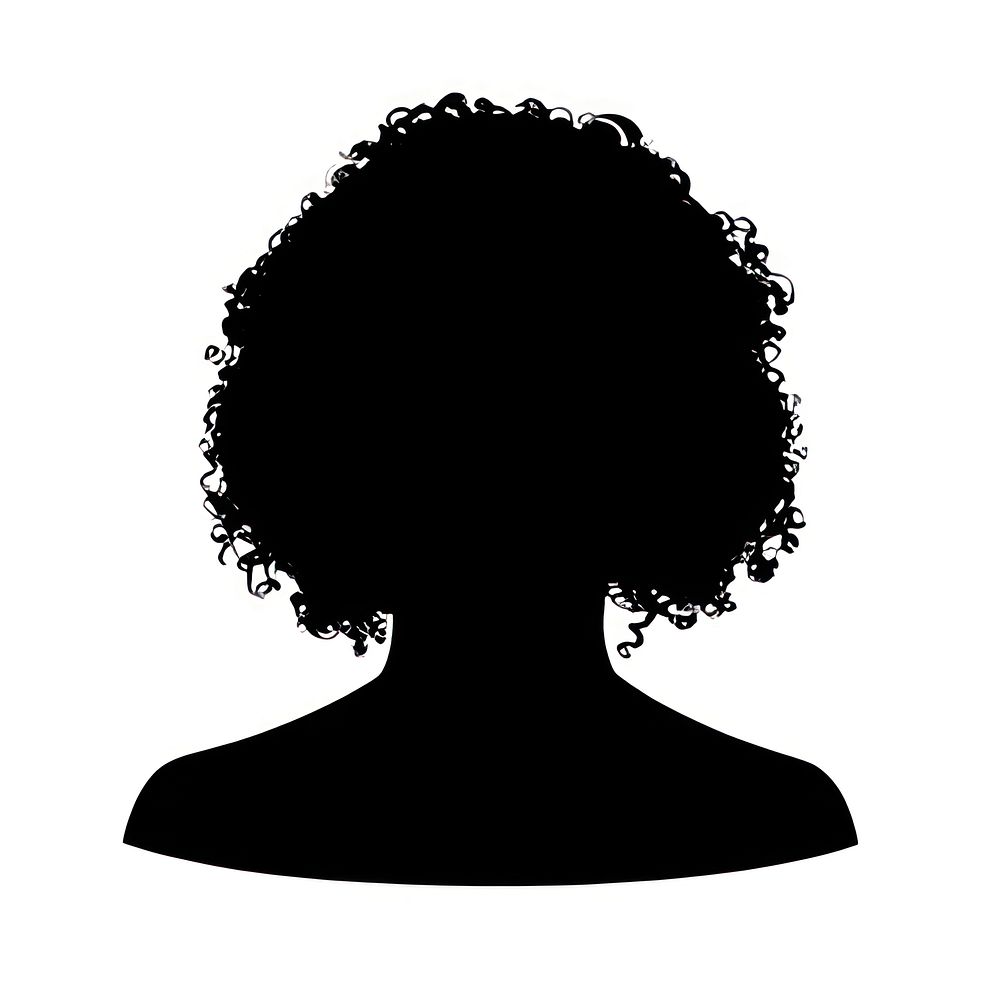 Chubby people avatar silhouette hairstyle portrait.