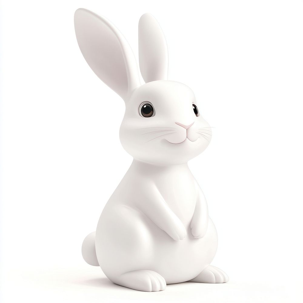 White bunny illustration cartoon animal.