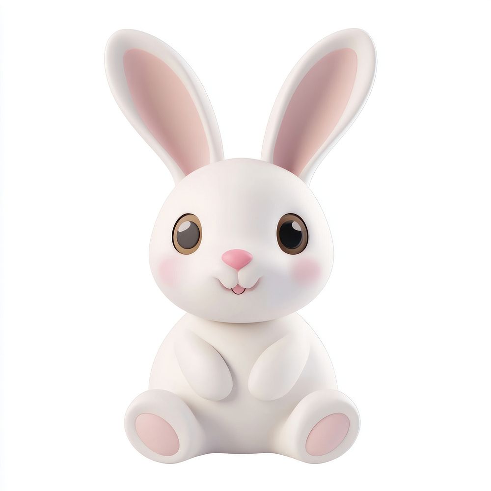 White bunny illustration cartoon animal.