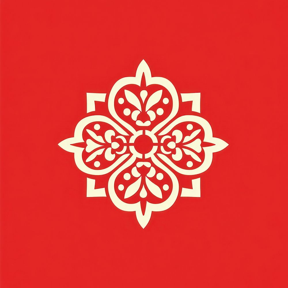 Flower shape symmetrical pattern design.