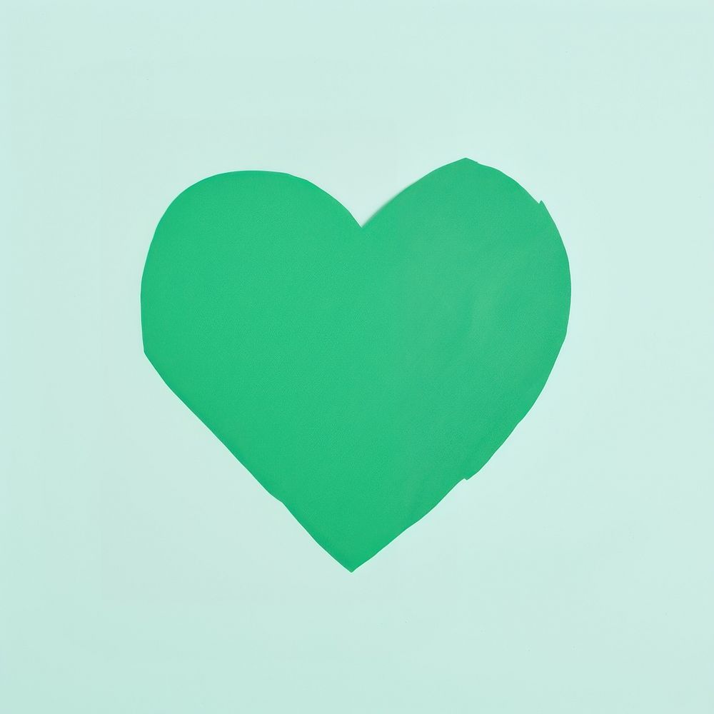 Green heart illustration minimal symbol.