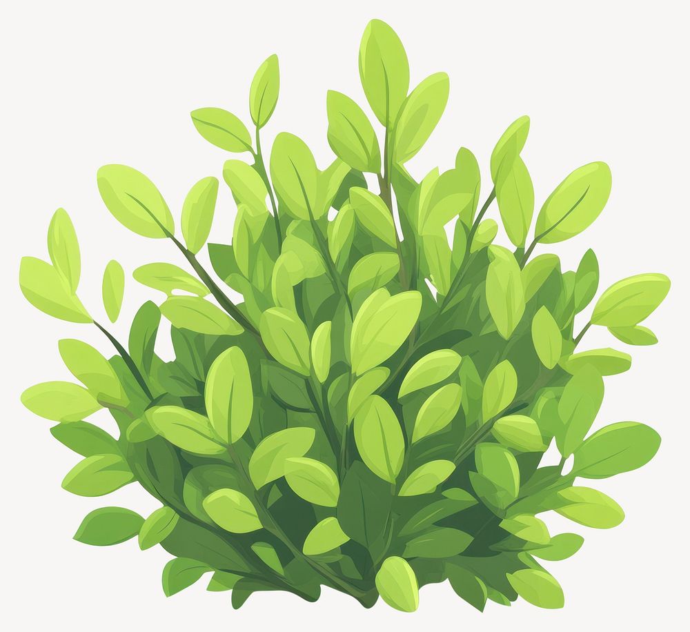 Green bush art illustration plant vector